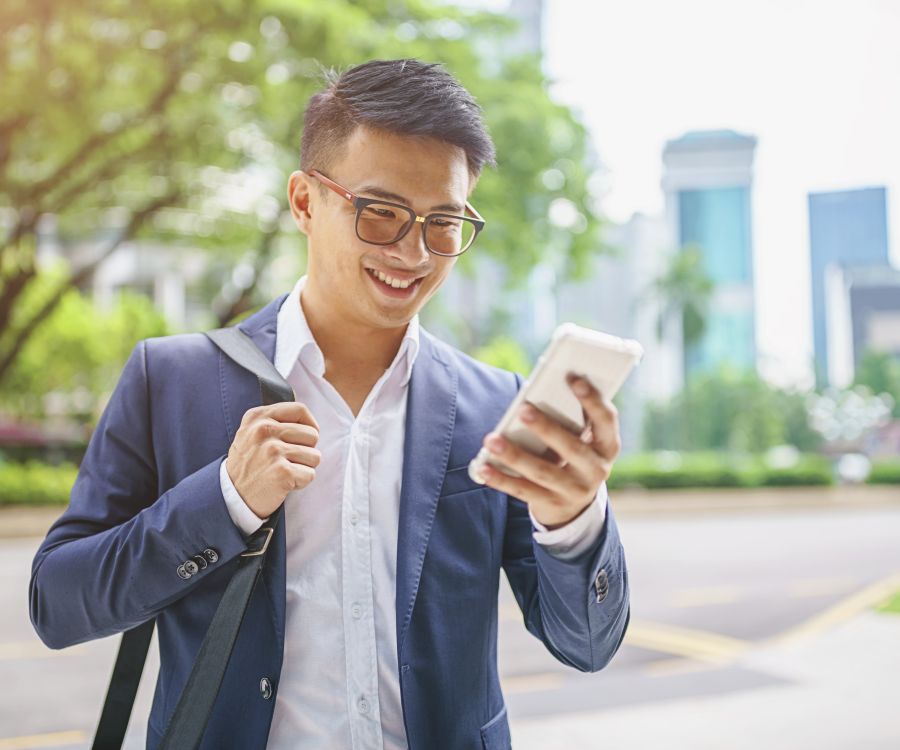 Young woman engaged on her mobile device