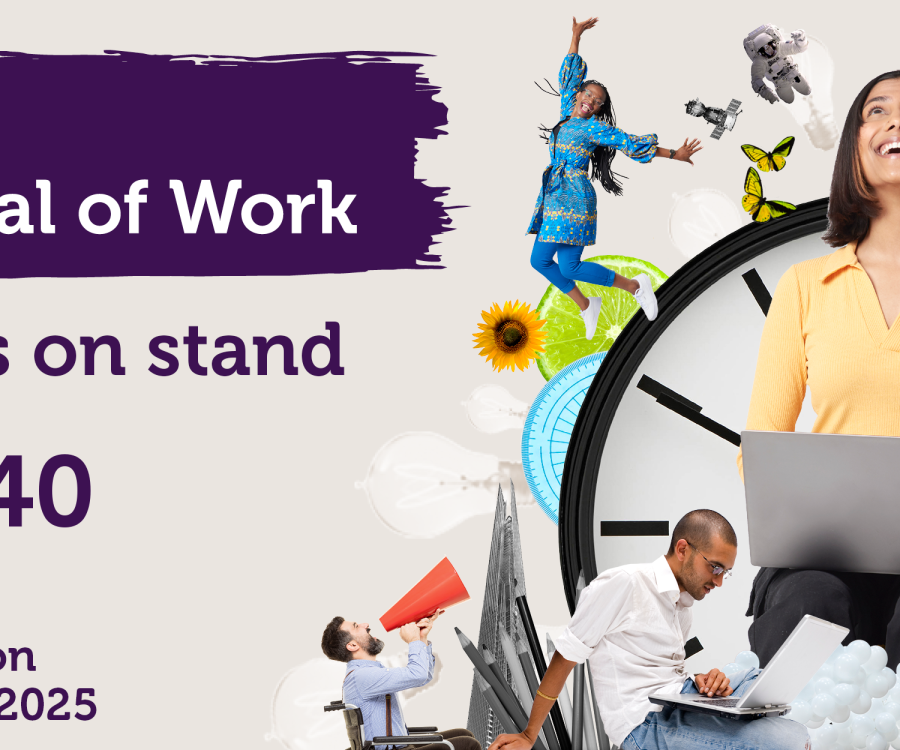 CIPD Festival of Work 2025 banner: Visit us at stand E40, Excel London, 11–12 June, with diverse workplace imagery.